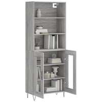 Credenza Grigio Sonoma 69,5x34x180 cm in Legno Multistrato 3189315