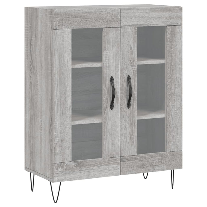 Credenza Grigio Sonoma 69,5x34x180 cm in Legno Multistrato 3189315