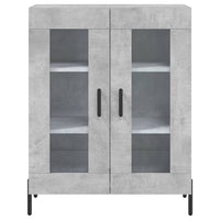 Credenza-Buffet-Armadio da cucina Grigio Cemento 69,5x34x180 cm in Legno Multistrato 675032