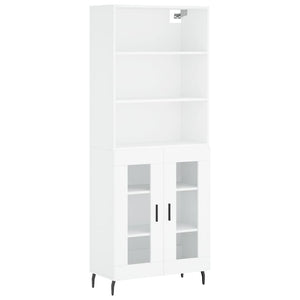 Buffet credenza cassettiera armadio mobile contenitore organizer cucina soggiorno salotto alto 695 x 34 x 180 cm legno ingegnerizzato bianco 02_0032733