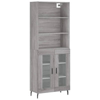 Credenza Grigio Sonoma 69,5x34x180 cm in Legno Multistratocod mxl 77658