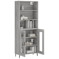 Credenza Grigio Sonoma 69,5x34x180 cm in Legno Multistrato 3189339