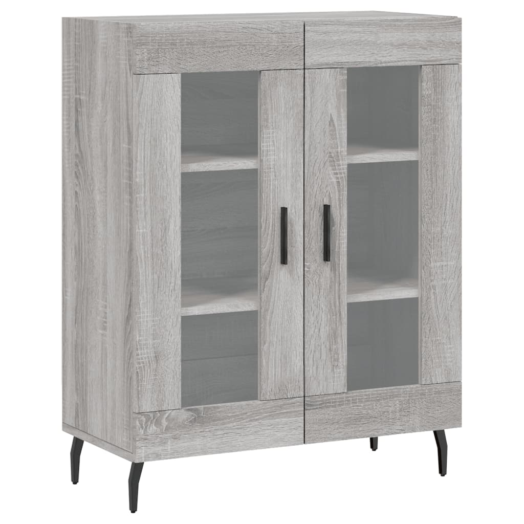 Credenza Grigio Sonoma 69,5x34x180 cm in Legno Multistrato 3189339