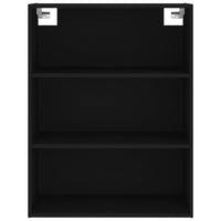 Credenza Nera 69,5x34x180 cm in Legno Multistrato 3189342