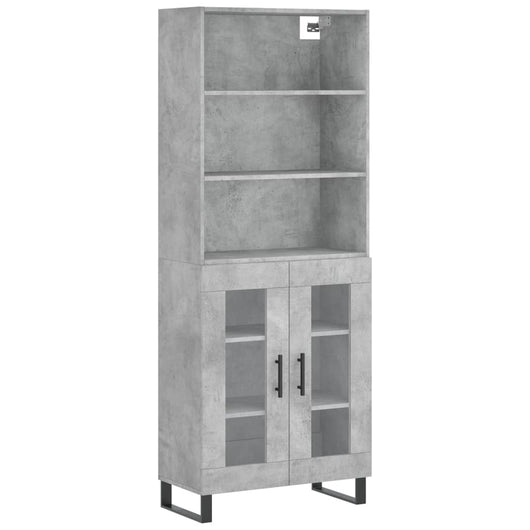 Credenza Grigio Cemento 69,5x34x180 cm in Legno Multistrato 3189345