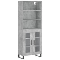 Credenza Grigio Cemento 69,5x34x180 cm in Legno Multistratocod mxl 77601