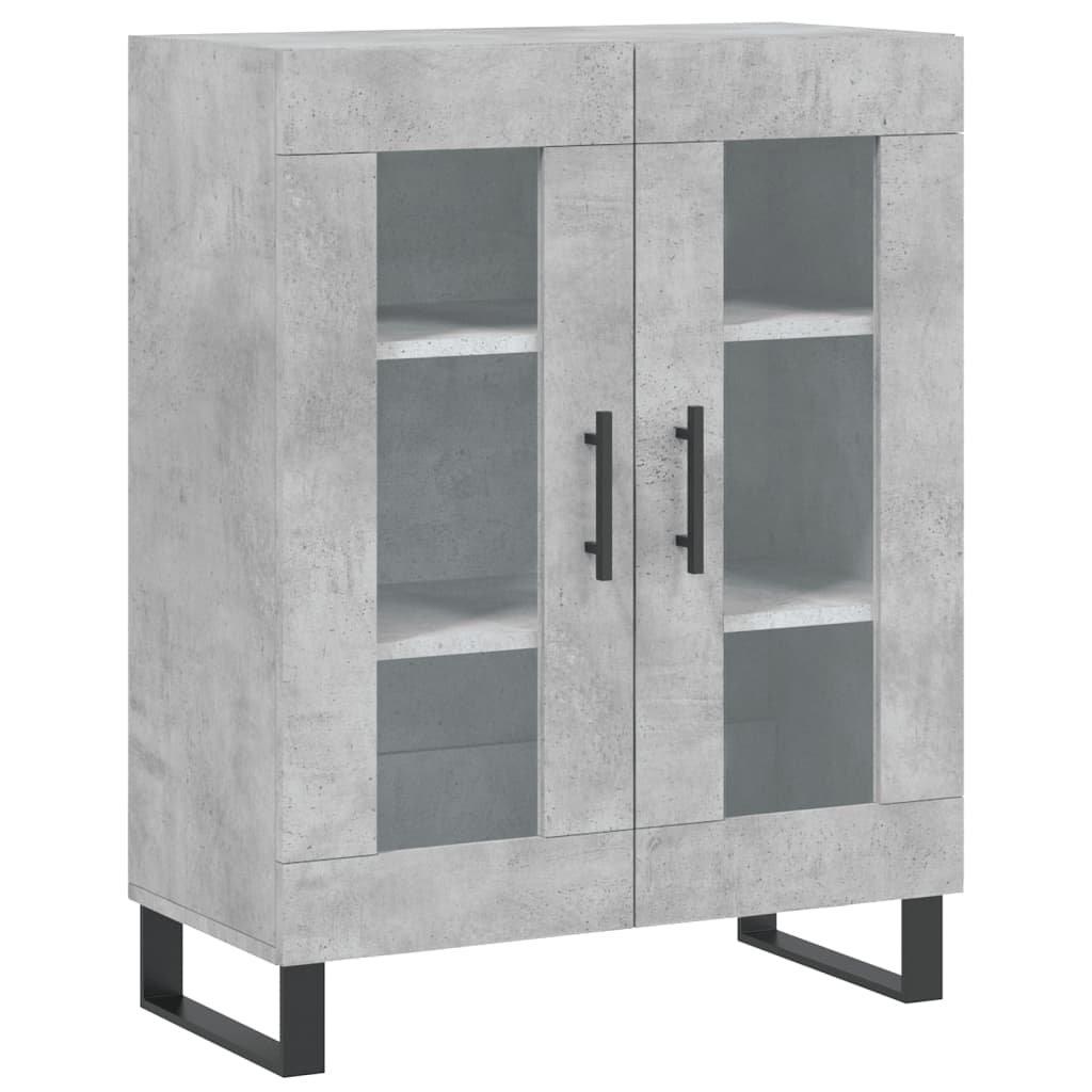 Credenza Grigio Cemento 69,5x34x180 cm in Legno Multistrato 3189345