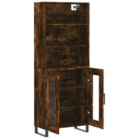 Credenza Rovere Fumo  69,5x34x180 cm in Legno Multistrato 3189346