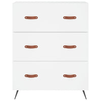 Credenza-Buffet-Armadio da cucina Bianca 69,5x34x180 cm in Legno Multistrato 658049