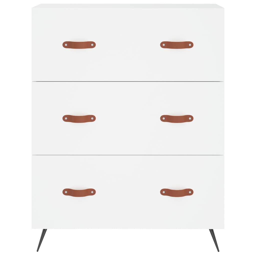 vidaXL Credenza Bianca 69,5x34x180 cm in Legno Multistrato