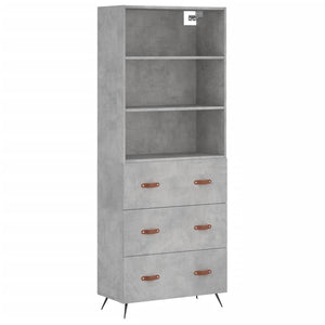 Credenza Grigio Cemento 69,5x34x180 cm in Legno Multistrato 3189353