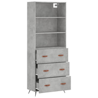 Credenza Grigio Cemento 69,5x34x180 cm in Legno Multistrato 3189353