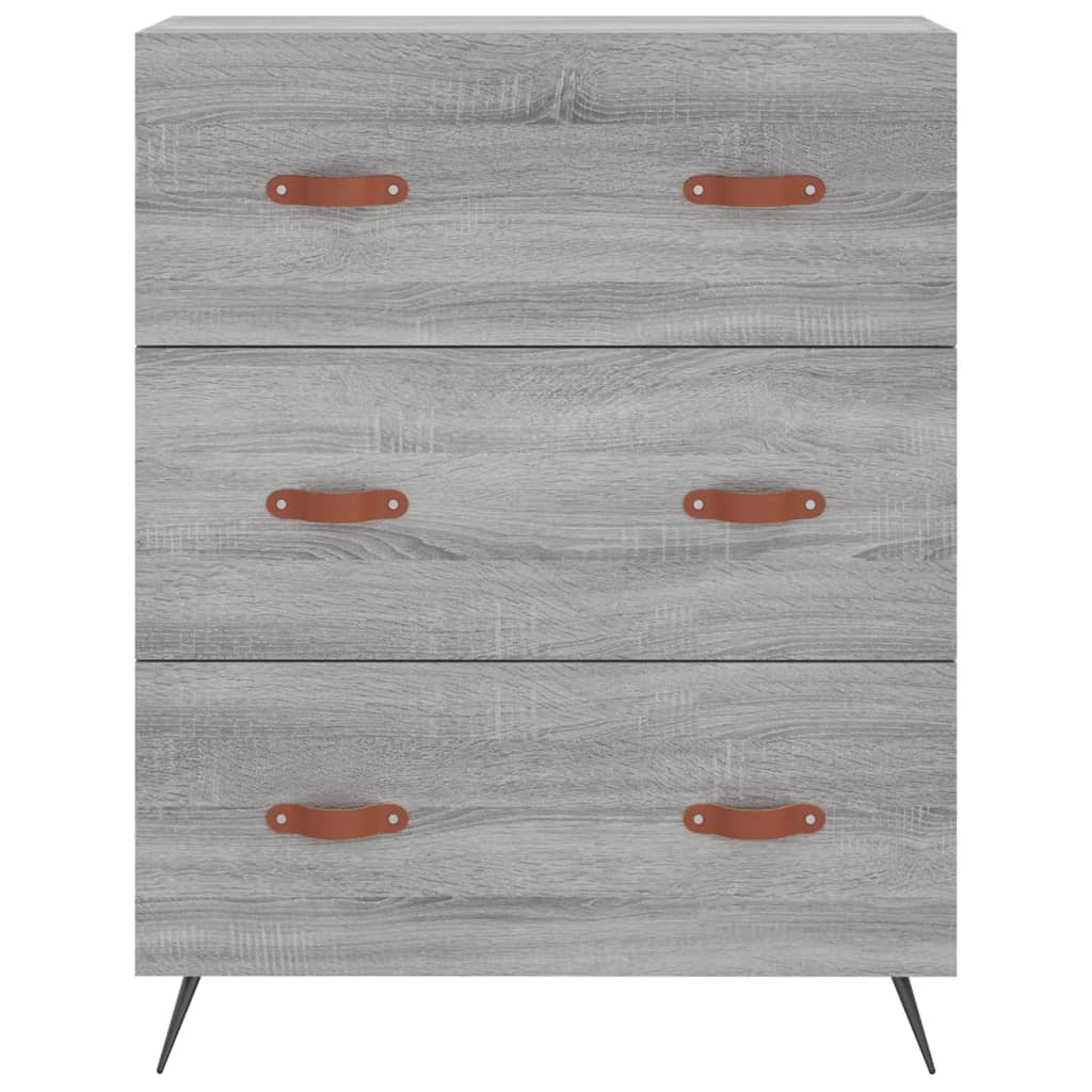 vidaXL Credenza Grigio Sonoma 69,5x34x180 cm in Legno Multistrato