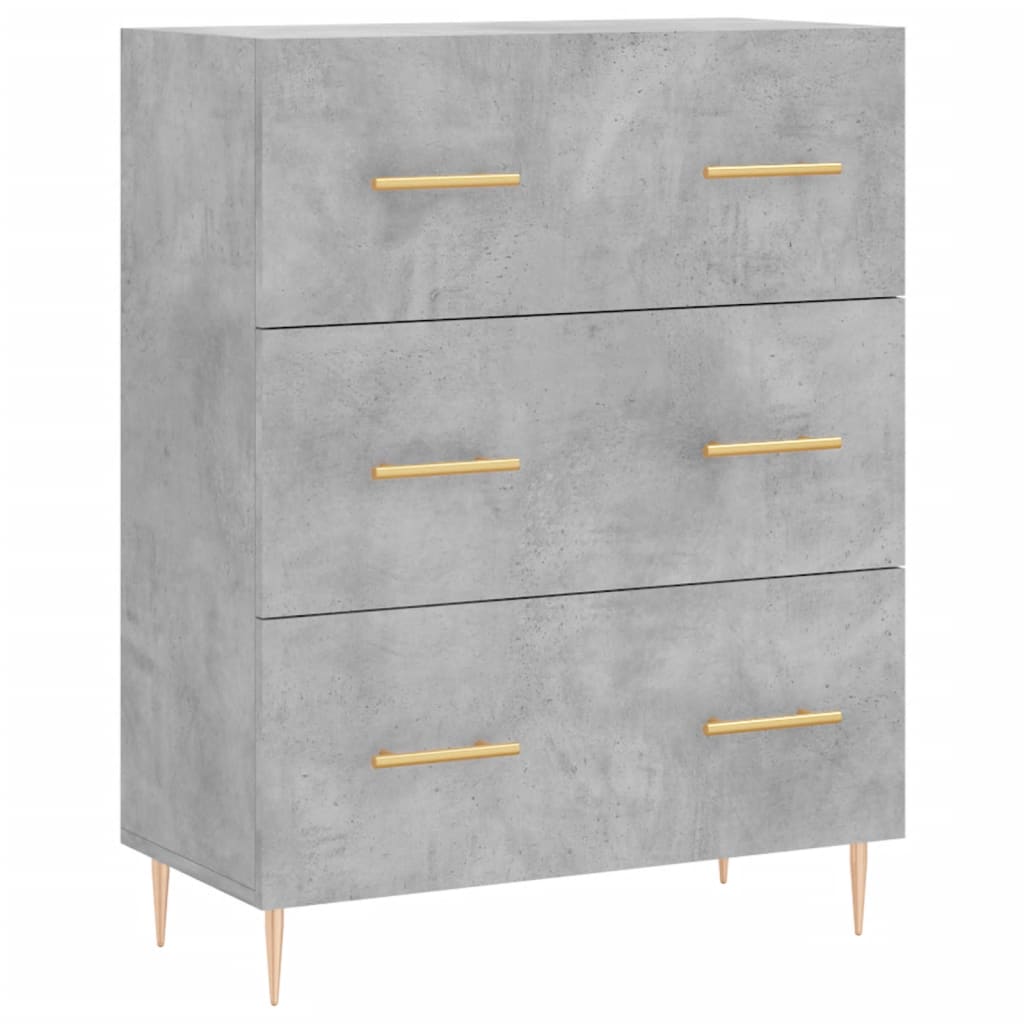 Credenza Grigio Cemento 69,5x34x180 cm in Legno Multistrato 3189369