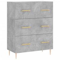 Credenza Grigio Cemento 69,5x34x180 cm in Legno Multistrato 3189369
