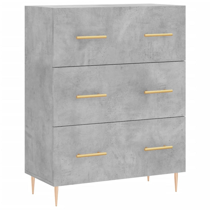 Credenza Grigio Cemento 69,5x34x180 cm in Legno Multistrato 3189369