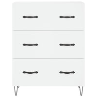 Credenza-Buffet-Armadio da cucina Bianca 69,5x34x180 cm in Legno Multistrato 662213