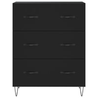 Credenza Nera 69,5x34x180 cm in Legno Multistrato 3189374