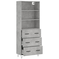 Credenza Grigio Cemento 69,5x34x180 cm in Legno Multistrato 3189377