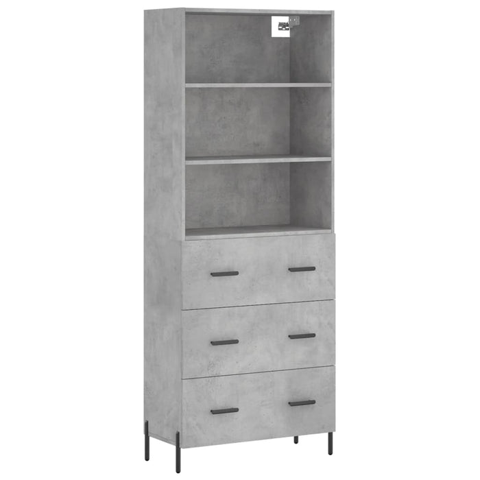 Credenza Grigio Cemento 69,5x34x180 cm in Legno Multistrato 3189393