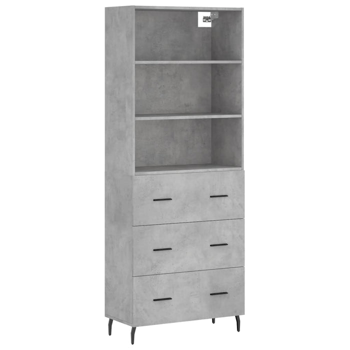 Credenza Grigio Cemento 69,5x34x180 cm in Legno Multistratocod mxl 77672