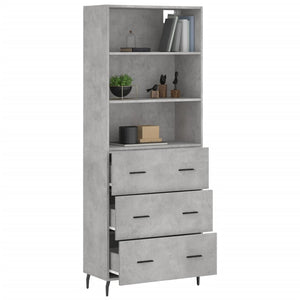Credenza Grigio Cemento 69,5x34x180 cm in Legno Multistratocod mxl 77672