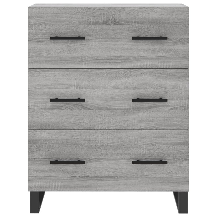Credenza-Buffet-Armadio da cucina Grigio Sonoma 69,5x34x180 cm in Legno Multistrato 209445