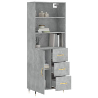 Credenza Grigio Cemento 69,5x34x180 cm in Legno Multistrato 3189425