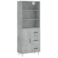 Credenza Grigio Cemento 69,5x34x180 cm in Legno Multistrato 3189441