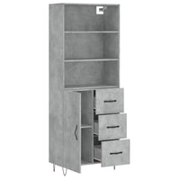 Credenza Grigio Cemento 69,5x34x180 cm in Legno Multistrato 3189441