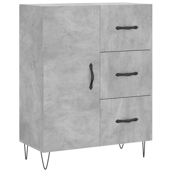 Credenza Grigio Cemento 69,5x34x180 cm in Legno Multistrato 3189441