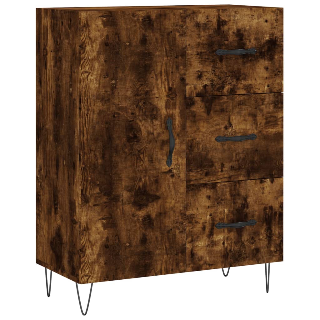 Credenza Rovere Fumo  69,5x34x180 cm in Legno Multistrato 3189442
