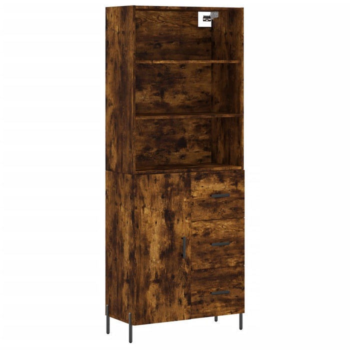 Credenza Rovere Fumo  69,5x34x180 cm in Legno Multistrato 3189458