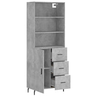Credenza Grigio Cemento 69,5x34x180 cm in Legno Multistrato 3189465
