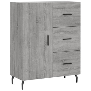 Credenza-Buffet-Armadio da cucina Grigio Sonoma 69,5x34x180 cm in Legno Multistrato 179651
