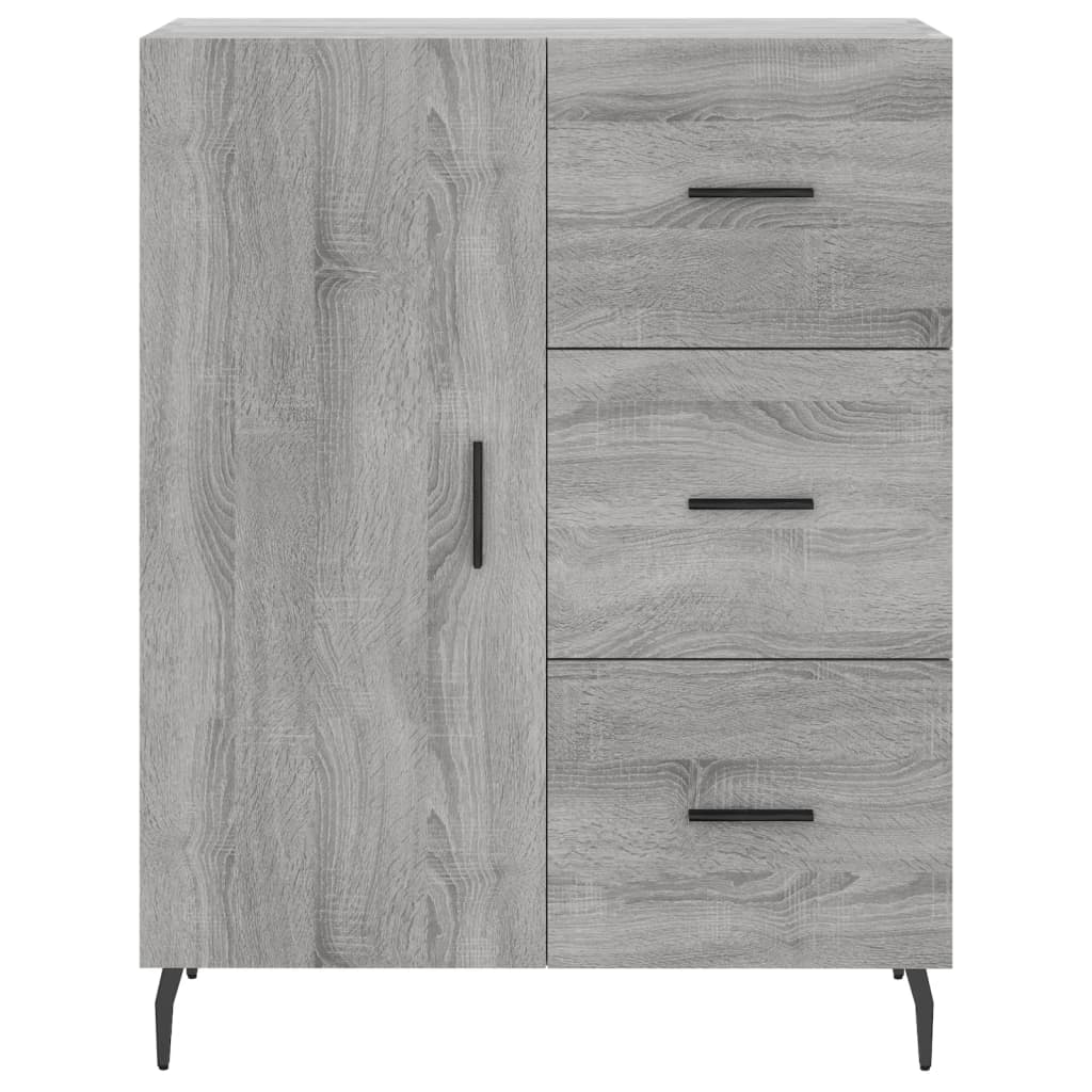 Credenza-Buffet-Armadio da cucina Grigio Sonoma 69,5x34x180 cm in Legno Multistrato 179651