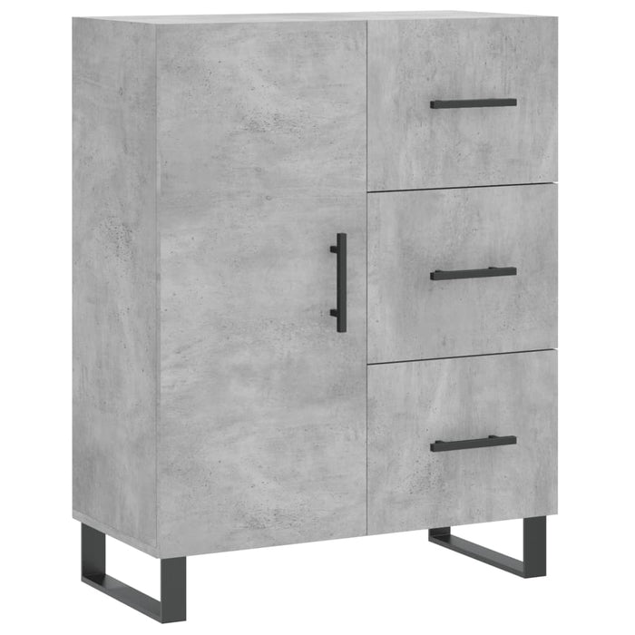 Credenza Grigio Cemento 69,5x34x180 cm in Legno Multistrato 3189473