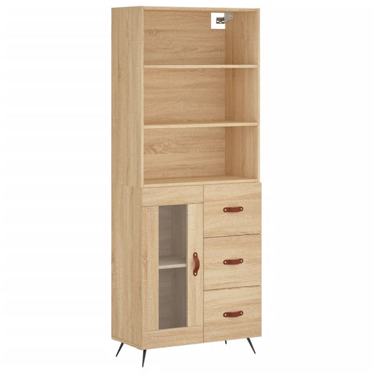 Credenza Rovere Sonoma 69,5x34x180 cm in Legno Multistratocod mxl 101410