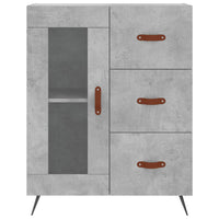 Credenza Grigio Cemento 69,5x34x180 cm in Legno Multistrato 3189481