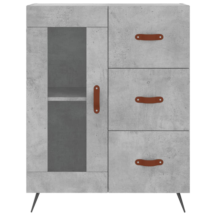 Credenza Grigio Cemento 69,5x34x180 cm in Legno Multistrato 3189481