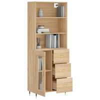 Credenza Rovere Sonoma 69,5x34x180 cm in Legno Multistratocod mxl 77422