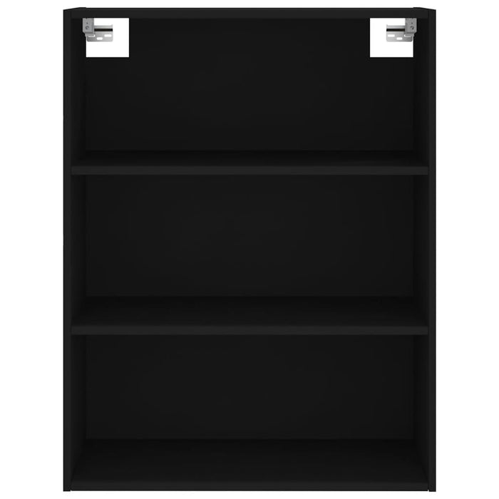 Credenza-Buffet-Armadio da cucina Nera 69,5x34x180 cm in Legno Multistrato 549255