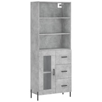 Credenza Grigio Cemento 69,5x34x180 cm in Legno Multistrato 3189521