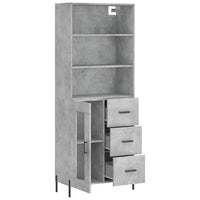 Credenza Grigio Cemento 69,5x34x180 cm in Legno Multistrato 3189521