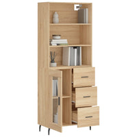 Credenza Rovere Sonoma 69,5x34x180 cm in Legno Multistrato 3189528