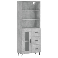 Credenza Grigio Cemento 69,5x34x180 cm in Legno Multistrato 3189529