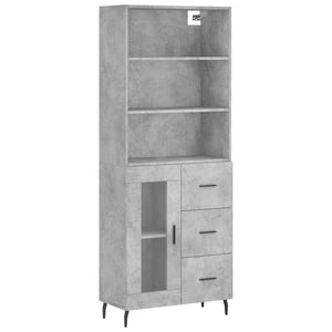 Credenza Grigio Cemento 69,5x34x180 cm in Legno Multistrato 3189529