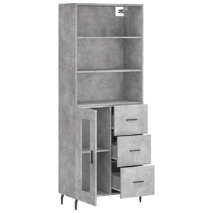Credenza Grigio Cemento 69,5x34x180 cm in Legno Multistrato 3189529