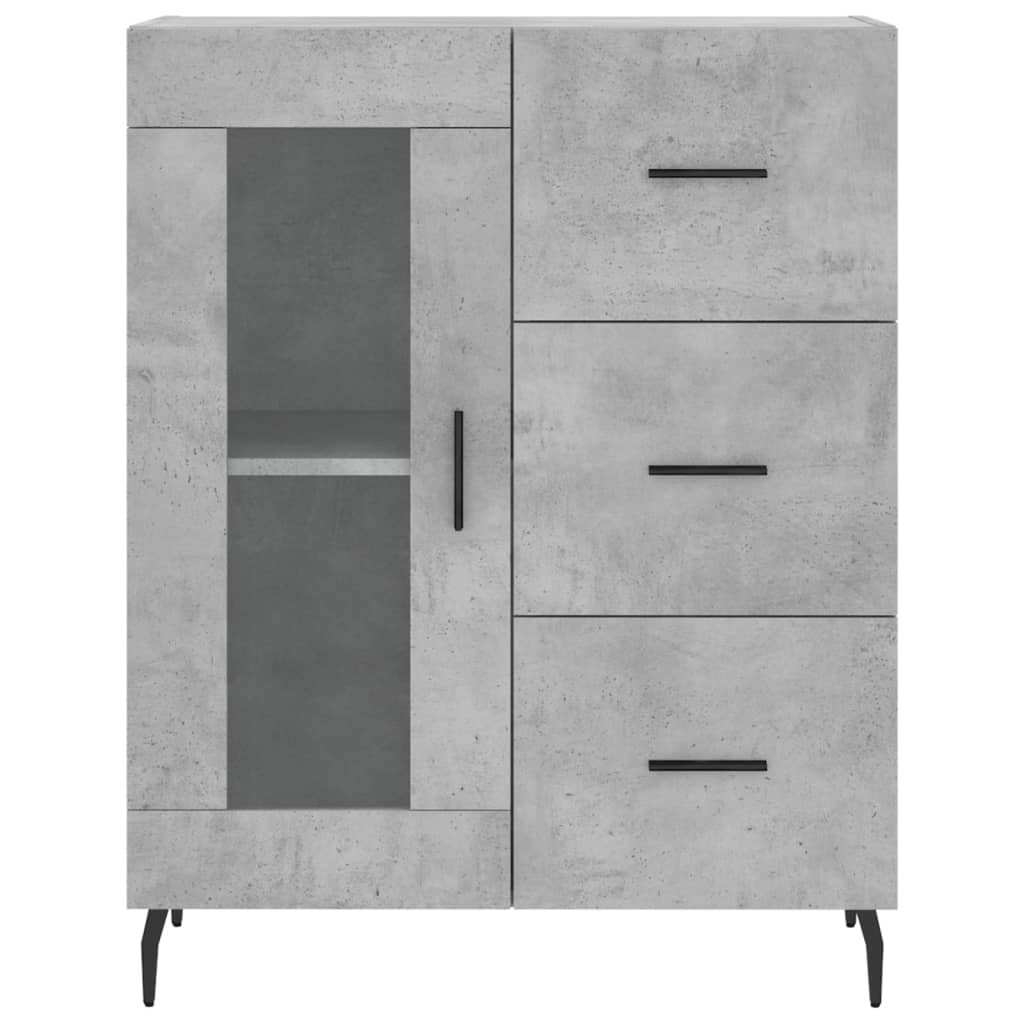 Credenza Grigio Cemento 69,5x34x180 cm in Legno Multistrato 3189529