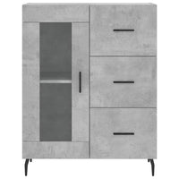 Credenza Grigio Cemento 69,5x34x180 cm in Legno Multistrato 3189529